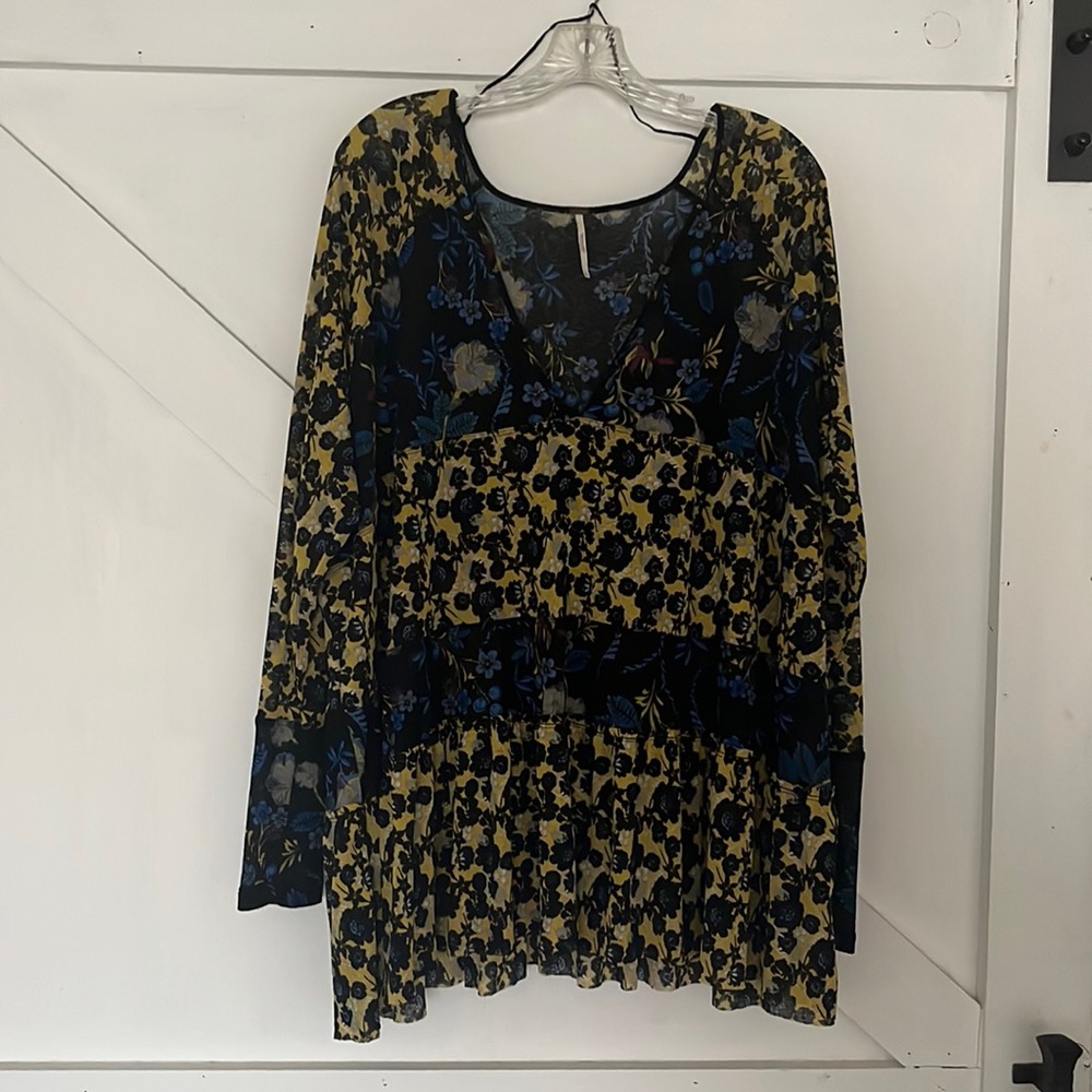Sheer Free People Trapeze Top